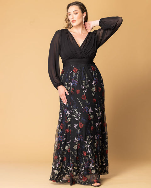 Amazon.com: Ever-Pretty Women's Chiffon V Neck Short Sleeves Appliques Plus  Size Dresses for Curvy Women Formal Dresses Black US14 : Clothing, Shoes &  Jewelry